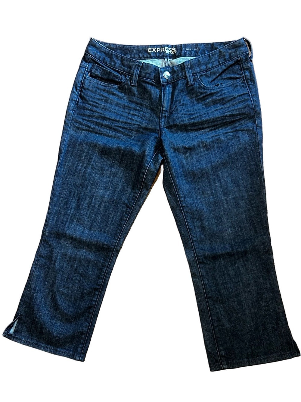 Express Women’s Dark Indigo Cropped Jeans, Size 10
